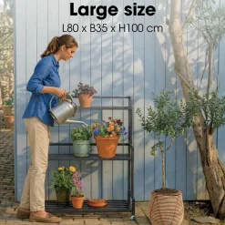 Mica Decorations Greenrax Plantenstandaard 100cm Zwart