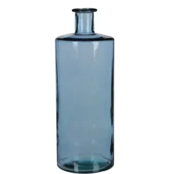 Mica Decorations Guan Fles Glas Blauw - H40xd15cm