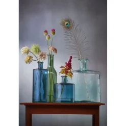 Mica Decorations Guan Fles Glas Blauw - H40xd15cm