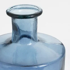 Mica Decorations Guan Fles Glas Blauw - H40xd15cm