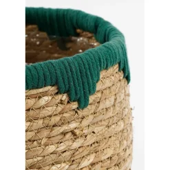 Mica Decorations Jorck Mand Rond D.groen Set Van 3 - H24xd26cm