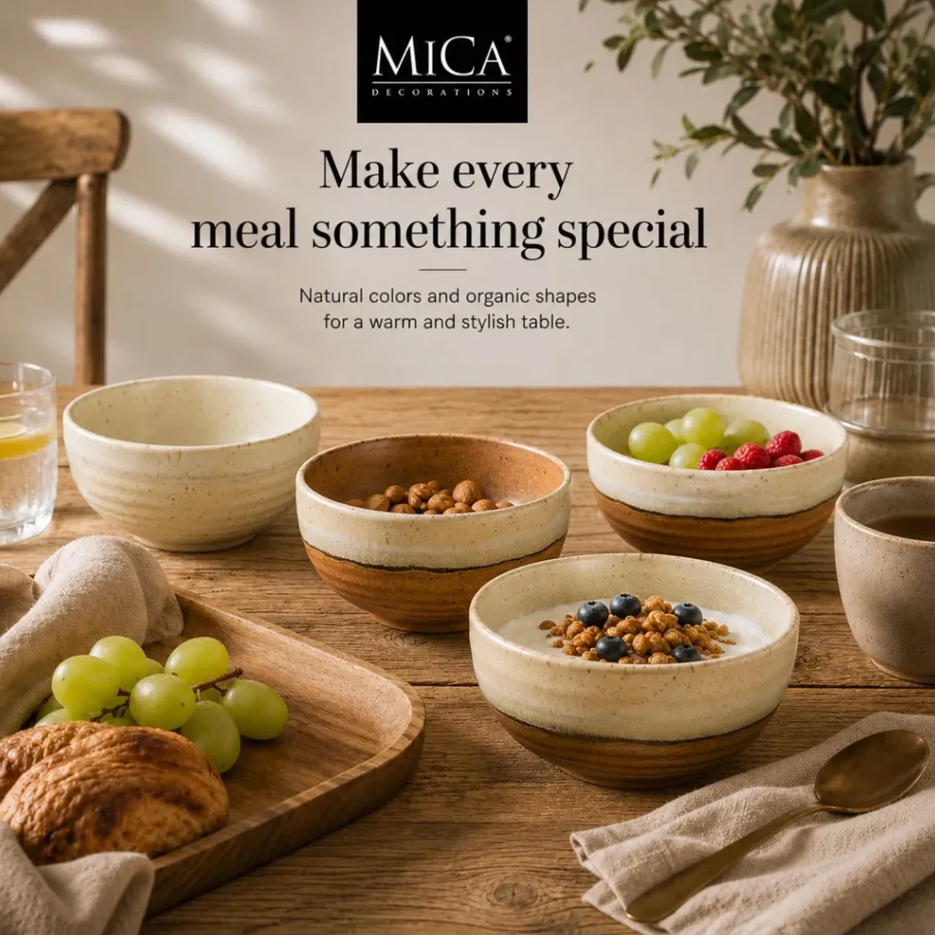 Mica Decorations Kommen Set 4 Stuks D11 X 5 -5 Cm