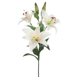 Mica Decorations Kunstbloem Lily Stargazer Valley - H75 Cm - Wit