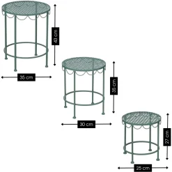 Mica Decorations Marseille Plantentafel Groen Set Van 3