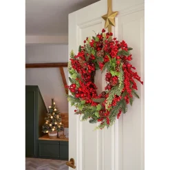 Mica Decorations Norah Krans Rood - H13xd50cm