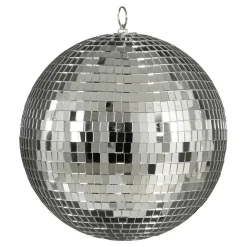 Mica Decorations Ornament Spiegel Bal Zilver - D25cm