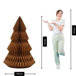 Mica Decorations Papieren Kerstboom H152 X D104 Cm Bruin