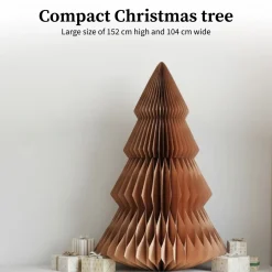 Mica Decorations Papieren Kerstboom H152 X D104 Cm Bruin