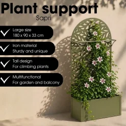 Mica Decorations Plantenstandaard Buiten Groen H180xb33xl90cm