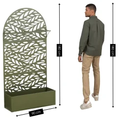 Mica Decorations Plantenstandaard Buiten Groen H180xb33xl90cm