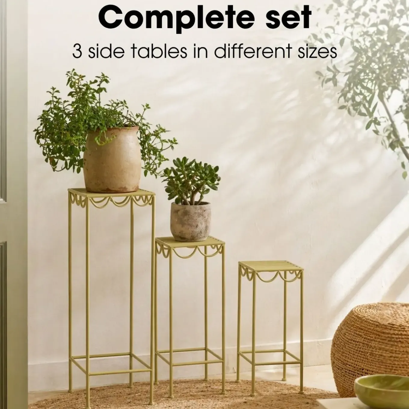 Mica Decorations Rosalie Plantentafel Set Van 3 Lichtgroen