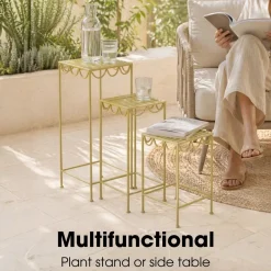 Mica Decorations Rosalie Plantentafel Set Van 3 Lichtgroen
