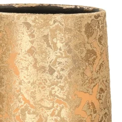 Mica Decorations Vaas - Keramiek - Flakes - Goud - D21 X H55 Cm