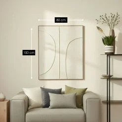 Mica Decorations Mica Wanddecoratie Beige 100x80 Cm