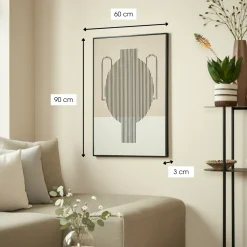 Mica Decorations Mica Wanddecoratie Zwart 90x60 Cm