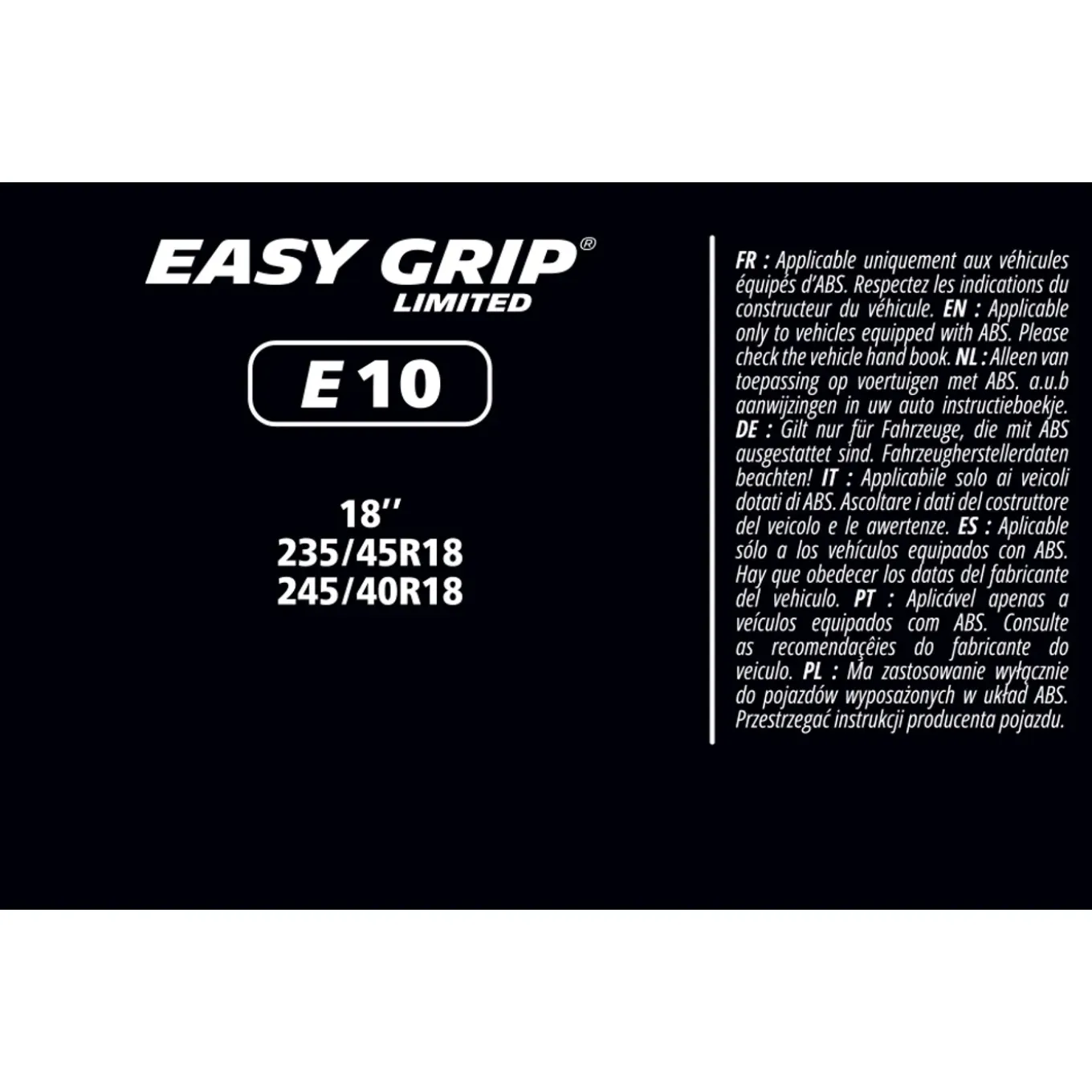 Michelin Easy Grip Limited Sneeuwkettingen - Eg-e10