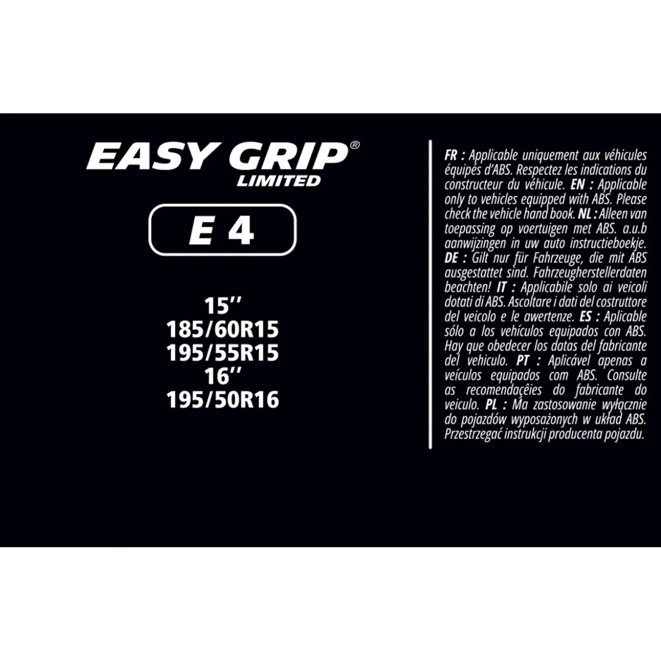 Michelin Easy Grip Limited Sneeuwkettingen - Eg-e4