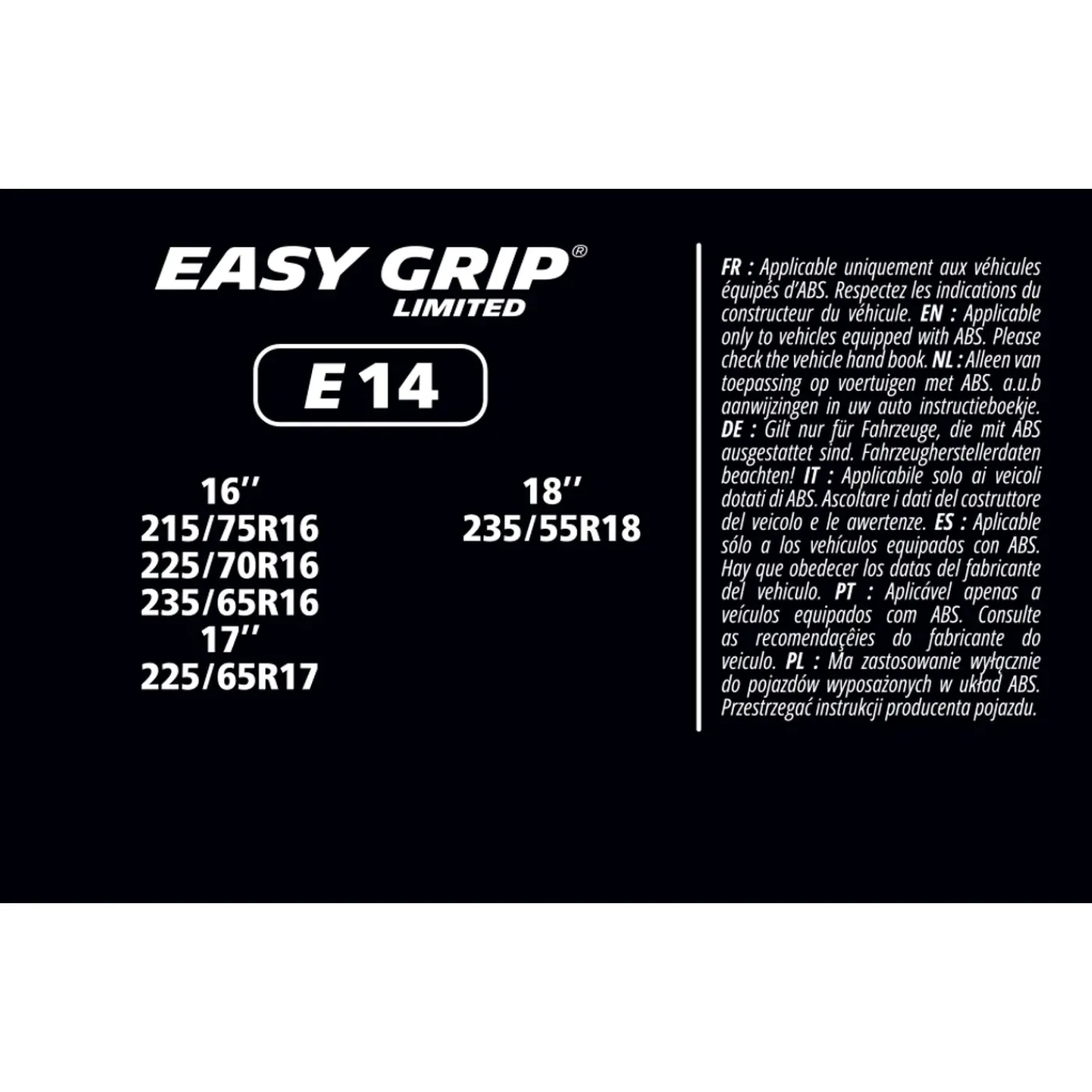 Michelin Easy Grip Limited Sneeuwkettingen - Eg-e14