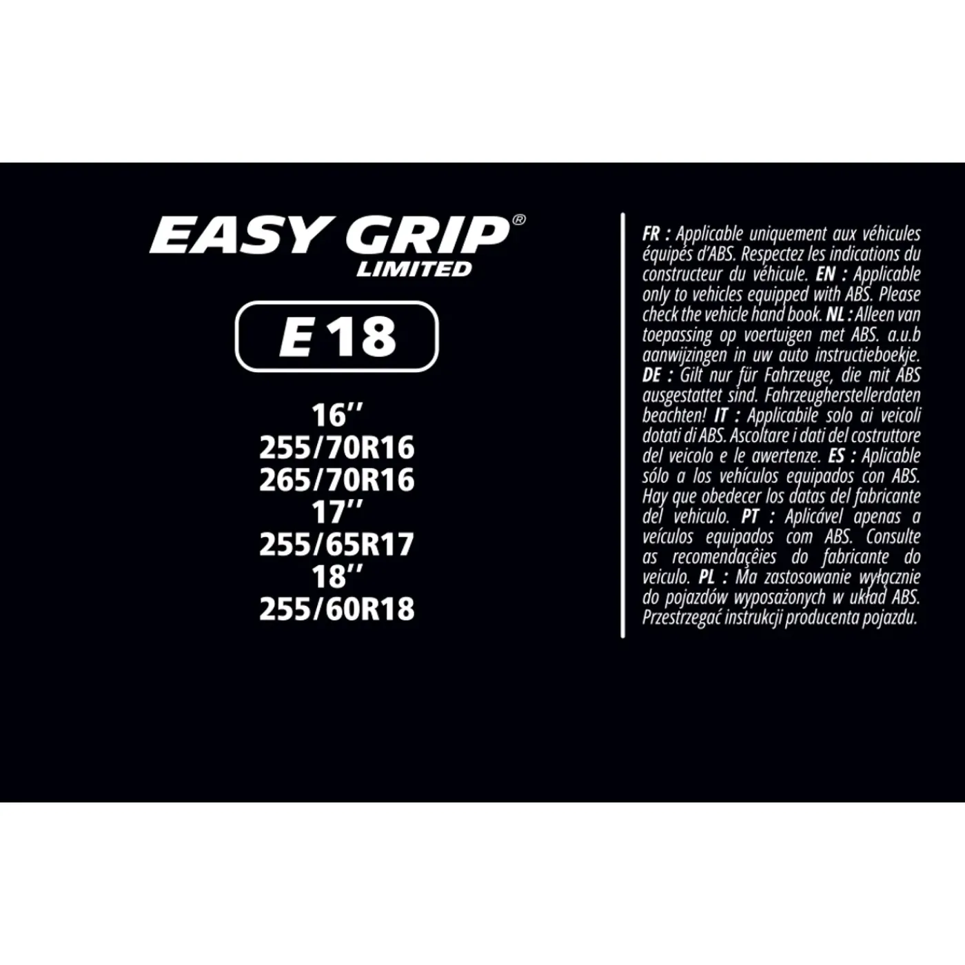 Michelin Easy Grip Limited Sneeuwkettingen - Eg-e18