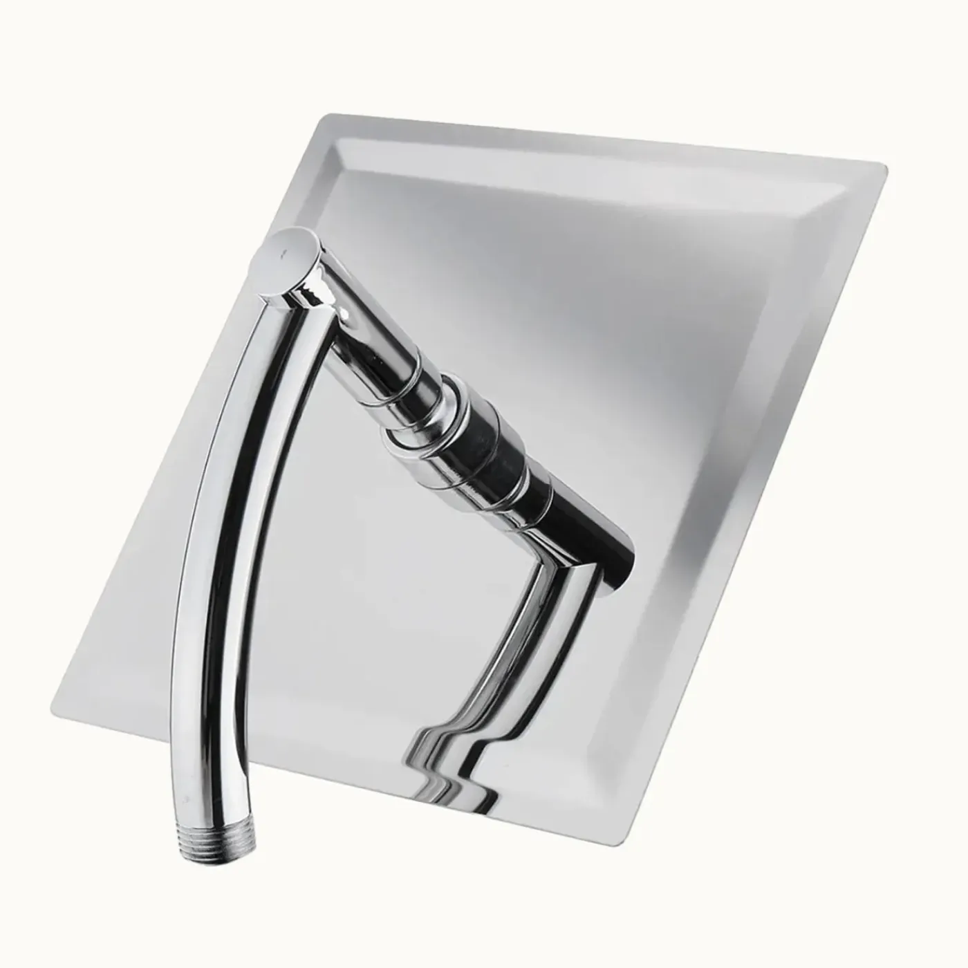 Milton Accessories Milton Regendouchekop Xl Deluxe - 28 Cm - Chrome - Douchekop Met Slang En Houder