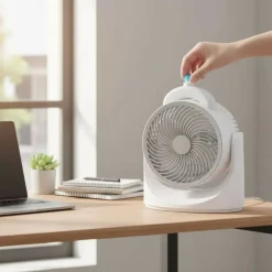 Mini Tafelventilator Met Koelelement - Verstelbaar