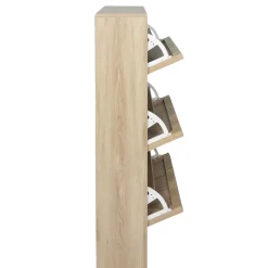 MISOU Schoenenkast Met Deuren En Lades 113x60cm Schoenenrek Hal Kast Opbergsysteem Bruin 12 Paar...