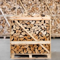 Mix Hardhout - Halve Pallet Ovengedroogd Gekloofd Berken/essen Haardhout Mix 25cm