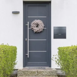 ML-Design Antraciet wandbrievenbus met 2 sleutels, modern krantenvak