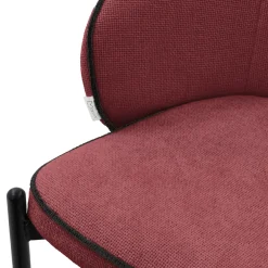 Ml-design Barkrukken Set Van 4 Rood 76 Cm Stoffen Barstoelen Met Rugleuning Voor Bar