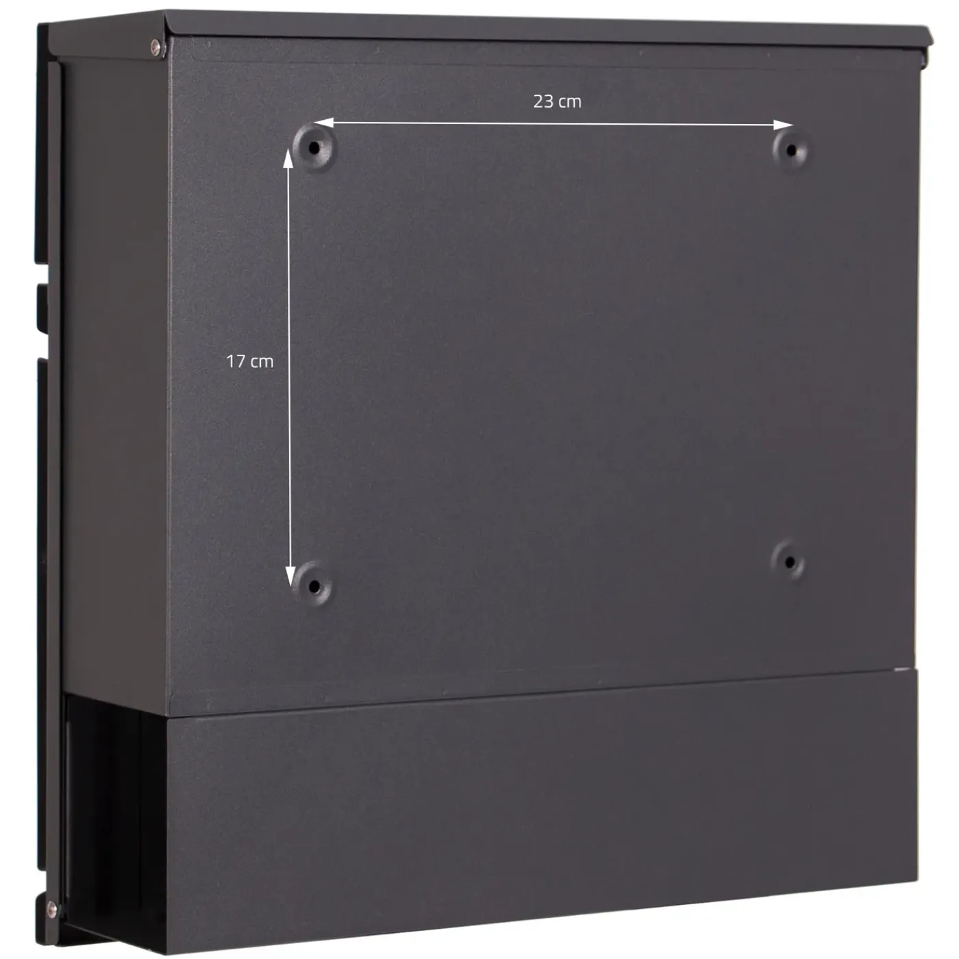 ML-Design Brievenbus 37x36.5x11 cm antraciet, brievenbus voor wandmontage