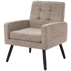 ML-Design - Fauteuil Stoel - Bruin - Gevlochten Bekleding Stalen Frame 150 Kg Voor Relax