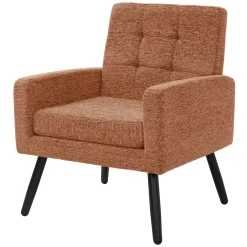 Ml-design - Fauteuil Stoel - Rood - Gevlochten Bekleding Stalen Frame 150 Kg Voor Relax