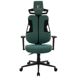 Ml-design Gamingstoel Ergonomische Stof Groen Met 3d Armleuningen Hoofdsteun Lendensteun