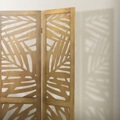 ML-Design Kamerscherm Kyoto 3-delig 170x121cm Naturel Hout Opvouwbaar Vrijstaand Binnen