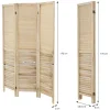 ML-Design Kamerscherm Osaka 3-delig 170x121cm Naturel Hout Opvouwbaar Vrijstaand Binnen