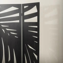 Ml-design Kamerscherm Sapporo 3-delig 170x121cm Zwart Hout Opvouwbaar Vrijstaand Binnen
