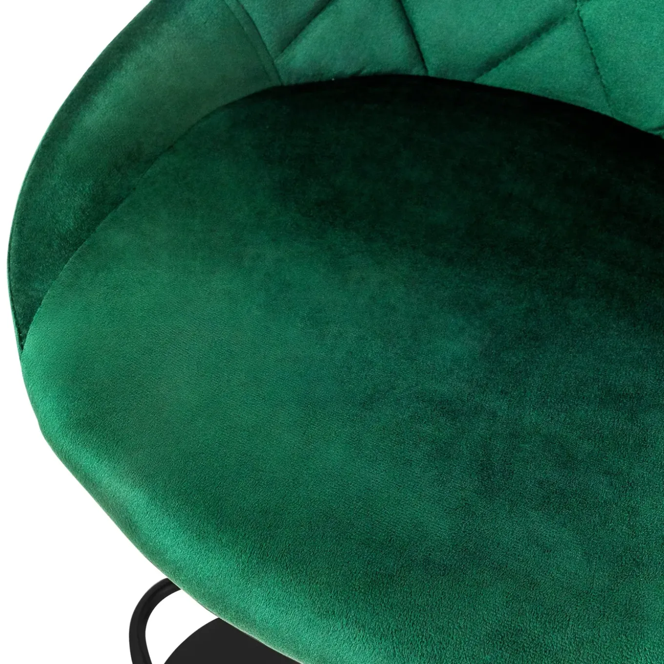 ML-Design Set van 4 Barkruk, fluwelen bekleding, groen, gestoffeerde barstoel