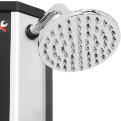 ML-Design Solar Douche 35L 217 Cm Met Voetdouche En Regendouchekop, Zilver-zwart