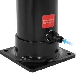 ML-Design Solar Douche 20 L 217cm Rond Met Voetdouche En Regendouchekop, Zilver-zwart, Warm Water