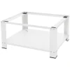 ML-Design wasmachine onderstel wit staal 63x54 cm stevig met plank 32 cm poten tot 150 kg