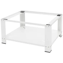 ML-Design wasmachine onderstel wit staal 63x54 cm stevig met plank 32 cm poten tot 150 kg