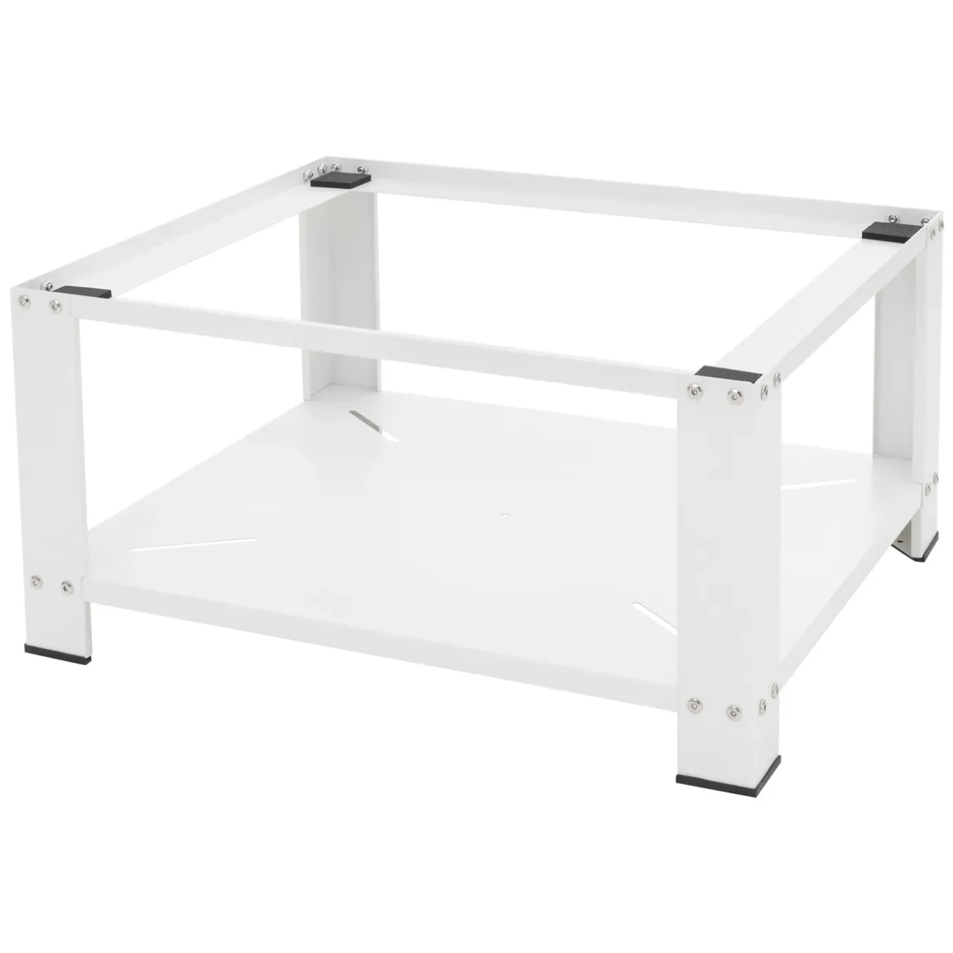 ML-Design wasmachine onderstel wit staal 63x54 cm stevig met plank 32 cm poten tot 150 kg