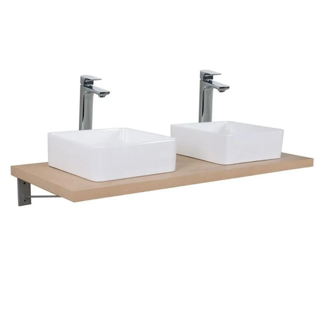 Mob-in - Hangend Wastafelblad - Will - Eikendecor - 120 Cm X 49 Cm X 3,8 Cm
