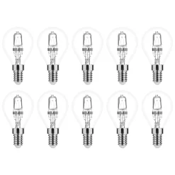Modee Halogeenlamp E14 - 28w 370lm 2700k - Warm Wit Licht - Dimbaar - Globe - 10 Stuks