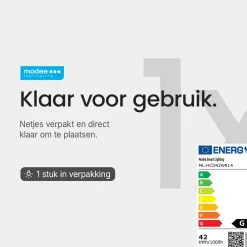Modee Halogeenlamp E14 - 42w 624lm 2700k - Warm Wit Licht - Dimbaar - Kaarslamp C37 - 1 Stuk
