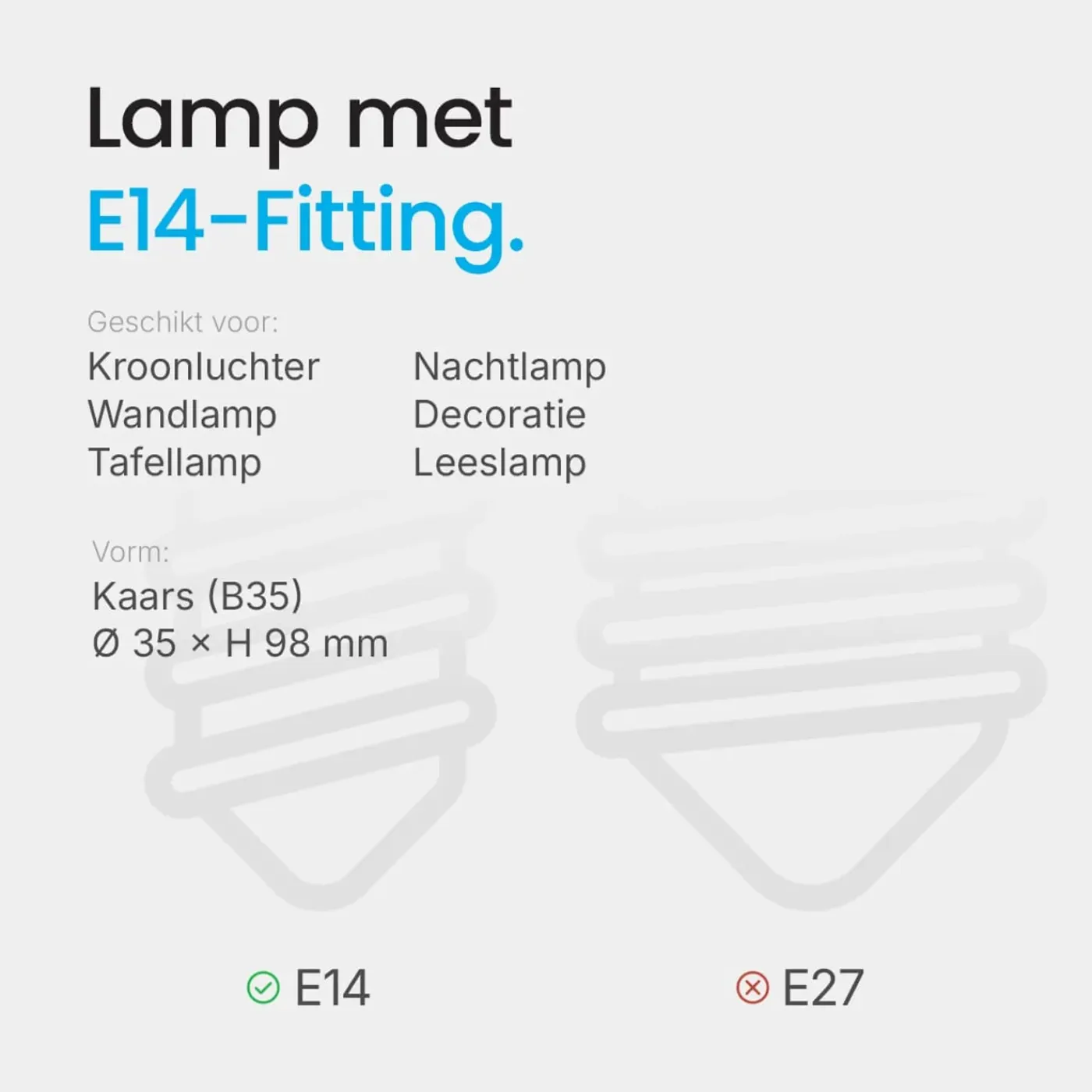 Modee Halogeenlamp E14 - 42w 624lm 2700k - Warm Wit Licht - Dimbaar - Kaarslamp C37 - 1 Stuk
