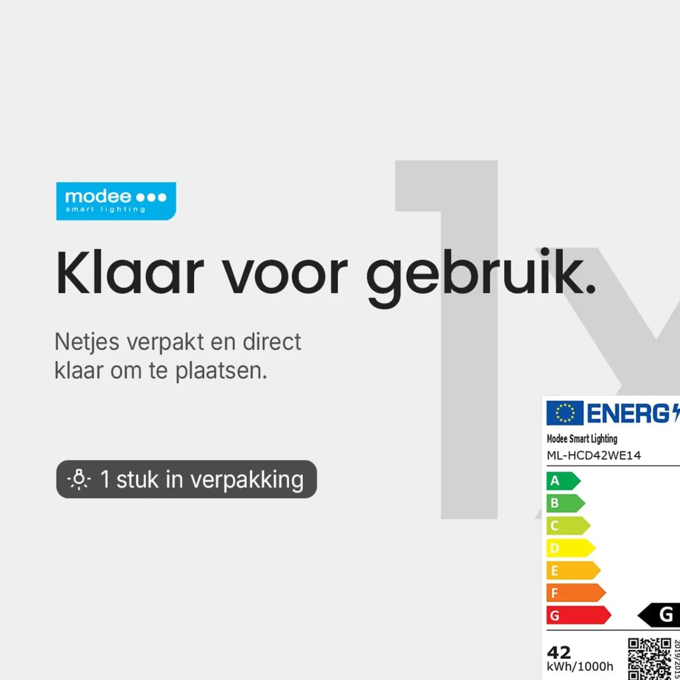 Modee Halogeenlamp E14 - 42w 624lm 2700k - Warm Wit Licht - Dimbaar - Kaarslamp C37 - 1 Stuk