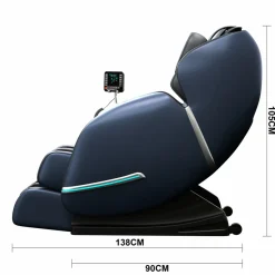 Molini Luxe Full Body Elektrische Massagestoel | Zero Gravity | Deluxe Model | Zwart/blauw