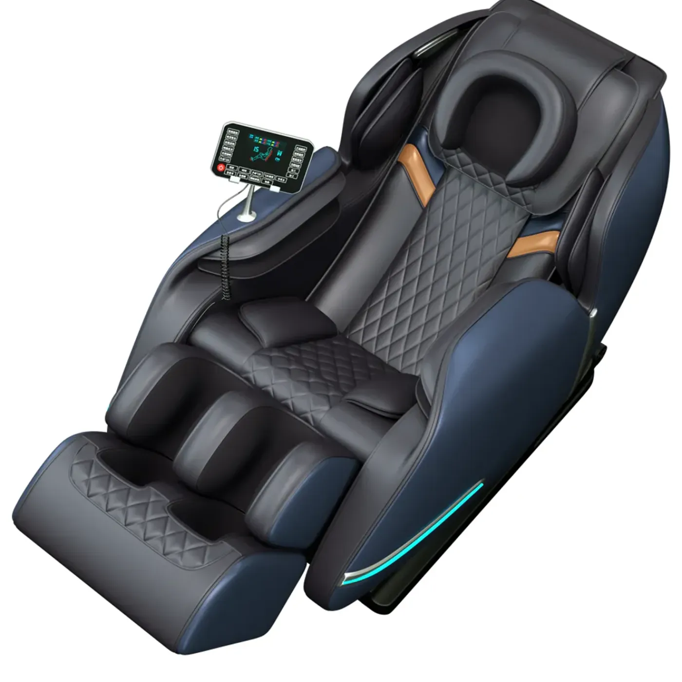 Molini Luxe Full Body Elektrische Massagestoel | Zero Gravity | Deluxe Model | Zwart/blauw