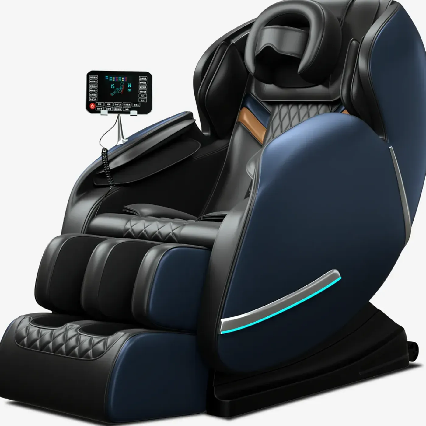 Molini Luxe Full Body Elektrische Massagestoel | Zero Gravity | Deluxe Model | Zwart/blauw